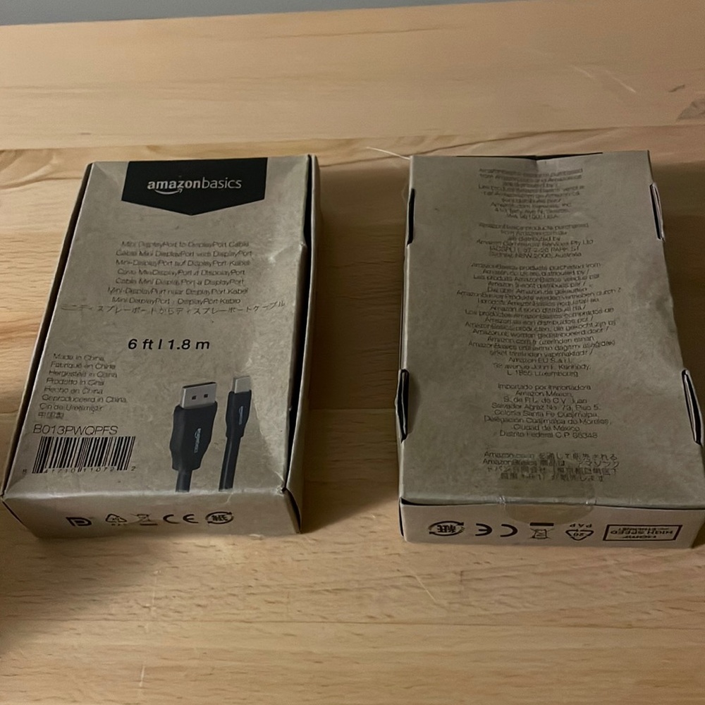 Amazon Basics High-Speed HDMI Cable 6ft l 1.8 m Set of two new in box